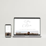 "Modern Elegance" - Save the Dates in Snow by Alexandra Dzh - FREE Wedding Website