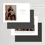 "Classically Stated" - Save the Dates in Charcoal by Roxy Cervantes - Back of Card Options