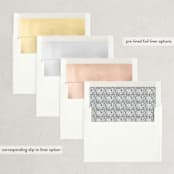 "Simple Bliss" - Save the Dates in Slate by That Girl Press - Envelope Liner Options