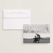 "lovingly" - Save the Dates in Midnight by Abi de Leon - Save the Date with Envelope
