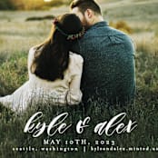 "Harmony" - Save the Dates in Cream by AK Graphics - Detail