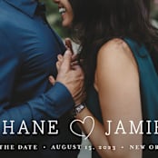 "Heart Love" - Save the Dates in Cloud by Chasity Smith - Detail