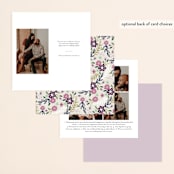 "Wildflower Crest" - Save the Dates in Orchid by Alethea and Ruth - Back of Card Options