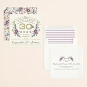 "Wildflower Crest" - Save the Dates in Orchid by Alethea and Ruth - Assembled