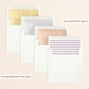 "Wildflower Crest" - Save the Dates in Orchid by Alethea and Ruth - Envelope Liner Options