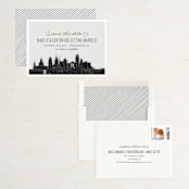 "Big City - Philadelphia" - Save the Dates in Light Taupe by Hooray Creative - Assembled