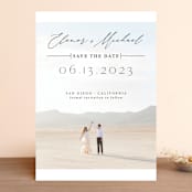 "The Search is Over" - Save the Dates in Noir by Alice Carmen - Front