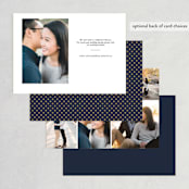 "Floral Vignette" - Save the Dates in Midnight by Kristen Smith - Back of Card Options