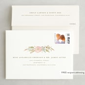 "Floral Vignette" - Save the Dates in Midnight by Kristen Smith - FREE Recipient Addressing