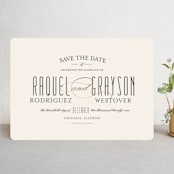 "Hyde Park" - Save the Dates in Soft Ivory by Meagan Christensen - Front
