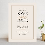 "Ivory Details" - Save the Dates in Smoke by Jennifer Wick - Front
