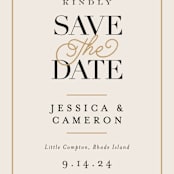 "Ivory Details" - Save the Dates in Smoke by Jennifer Wick - Detail