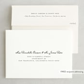 "Ivory Details" - Save the Dates in Smoke by Jennifer Wick - FREE Recipient Addressing