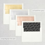 "Ivory Details" - Save the Dates in Smoke by Jennifer Wick - Envelope Liner Options