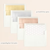 "Everlasting" - Save the Dates in Snow by Chasity Smith - Envelope Liner Options