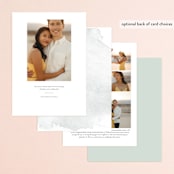 "On the Slopes" - Save the Dates in Fog by Mere Paper - Back of Card Options