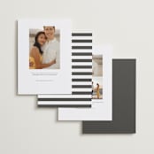 "Simple Elegant" - Save the Dates in Charcoal by Chasity Smith - Back of Card Options