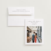 "Simple Elegant" - Save the Dates in Charcoal by Chasity Smith - Save the Date with Envelope