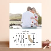 "Married in California" - Save the Dates in Golden by Erica Krystek - Front