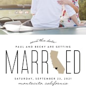 "Married in California" - Save the Dates in Golden by Erica Krystek - Detail