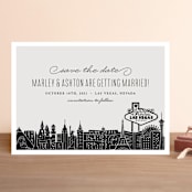 "Big City - Las Vegas" - Save the Dates in Light Taupe by Hooray Creative - Front