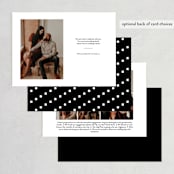 "Date Check" - Save the Dates in Noir by Up Up Creative - Back of Card Options
