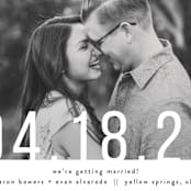 "Date Check" - Save the Dates in Noir by Up Up Creative - Detail
