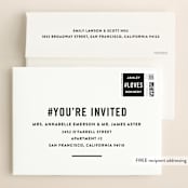"Free Drinks" - Save the Dates in Pearl by Jennifer Lew - FREE Recipient Addressing
