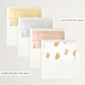 "Toss the Dice" - Save the Dates in Clementine by Meagan Christensen - Envelope Liner Options