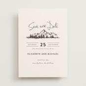 "Mountains" - Save the Dates in Ivory by Anastasia Makarova - Front