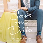 "Scripted Note" - Save the Dates in Snow by Lehan Veenker - Detail