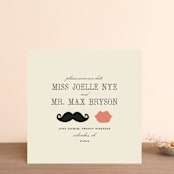 "Kiss + Kiss" - Save the Dates in Cream by Penelope Poppy - Front