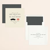 "Kiss + Kiss" - Save the Dates in Cream by Penelope Poppy - Assembled