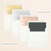 "Kiss + Kiss" - Save the Dates in Cream by Penelope Poppy - Envelope Liner Options