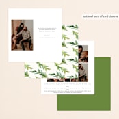 "Simple Pine Branches" - Save the Dates in Vanilla by Mere Paper - Back of Card Options