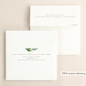 "Simple Pine Branches" - Save the Dates in Vanilla by Mere Paper - FREE Recipient Addressing