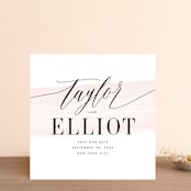 "Effervescent" - Save the Dates in Blush by Kristie Kern - Front