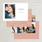 "Written with Love" - Save the Dates in Quartz by Leah Bisch - Back of Card Options