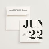 "calendrier" - Save the Dates in Cotton by kelli hall - Save the Date with Envelope