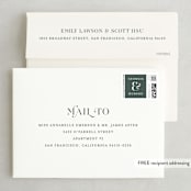 "Stacked Serif" - Save the Dates in Cream by Lauren Chism - FREE Recipient Addressing