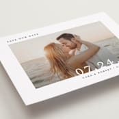 "Minimal Message" - Save the Dates in Cloud by Lindsay Megahed - Detail