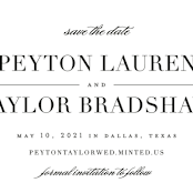 "Classic" - Save the Dates in Tuxedo by Lauren Chism - Detail
