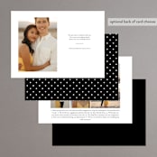 "Adorned Ampersand" - Save the Dates in Cotton by Jennifer Postorino - Back of Card Options