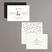 "Adorned Ampersand" - Save the Dates in Cotton by Jennifer Postorino - Assembled