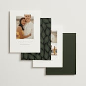 "Natures Greens" - Save the Dates in Ivory by Susan Moyal - Back of Card Options