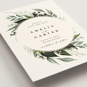"Natures Greens" - Save the Dates in Ivory by Susan Moyal - Detail