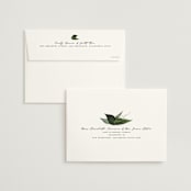 "Natures Greens" - Save the Dates in Ivory by Susan Moyal - FREE Recipient Addressing