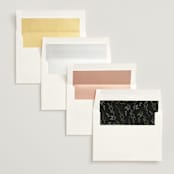 "Natures Greens" - Save the Dates in Ivory by Susan Moyal - Envelope Liner Options