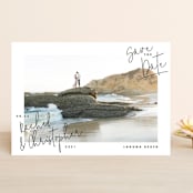 "hand-written" - Save the Dates in Ebony by Lindsay Stetson Thompson - Front