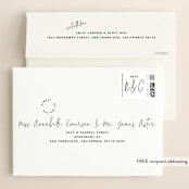 "hand-written" - Save the Dates in Ebony by Lindsay Stetson Thompson - FREE Recipient Addressing